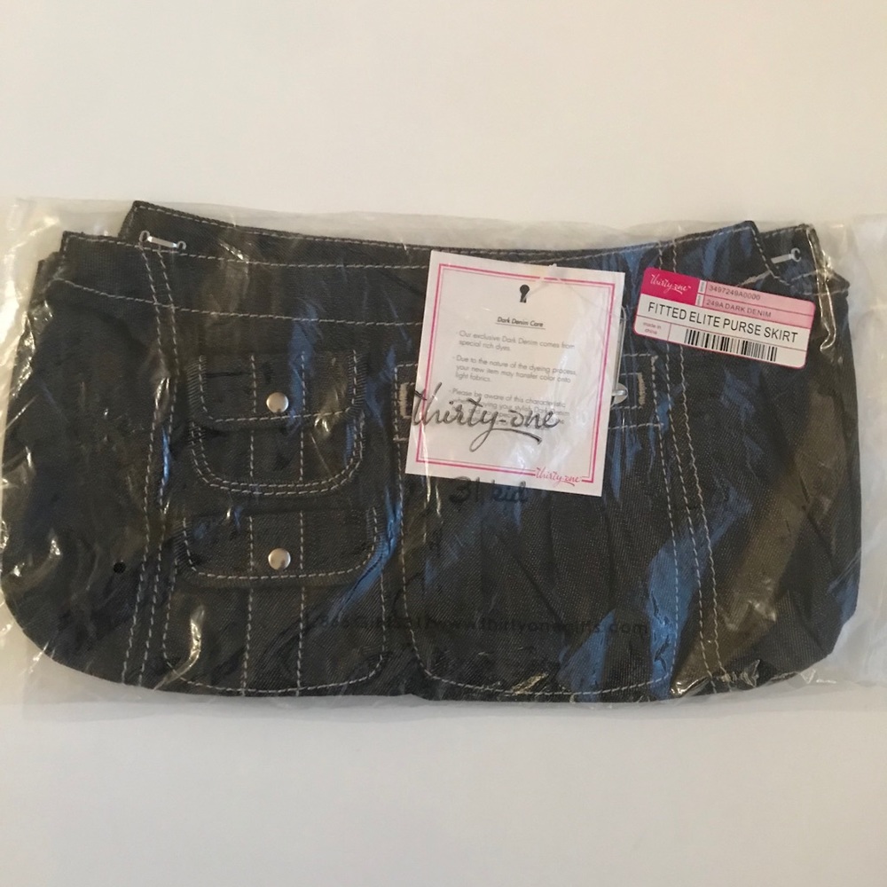 Thirty- One Fitted Elite Purse Skirt jean